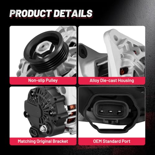 Image of BDFHYK 70Amp High Output Alternator 12V 6-Groove Pulley Counterclockwise