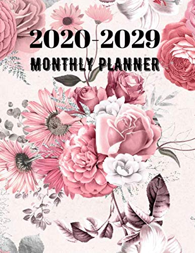 10 Year Monthly Planner And Organizer 2020-2029: 120 Month Pink ...