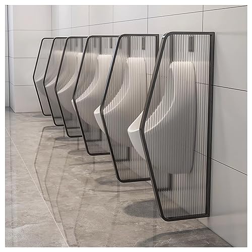 Mampara protectora negra para urinario panel divisor de pared modular para aseos 3