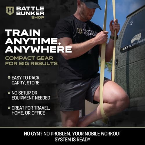 Image of Battle Bands Resistance Bands - Pull Up Assistance Bands & Stretch Bands for Exercise - Heavy Duty Workout Resistance Bands Set for Strength Training, Powerlifting, Home Gym & Stretching - Men & Women
