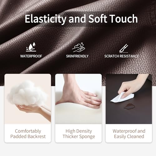 Image of BestMassage Recliner Chair with 2 Point Massage Feature |Leather Dark Brown