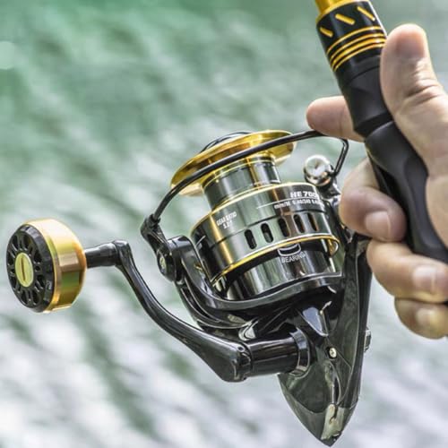Carrete de pesca de aleación resistente con rodamiento fluido para mar 7