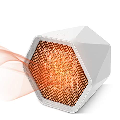 ROXTAK 2020 Heizlüfter - 1000 Watt - Intelligente Temperaturregelung - Schnelles Erhitzen - Stumm und Energiesparend - Hexagon - Thermosicherung - Frei rollen - Keramik Heizelement (Weiß)