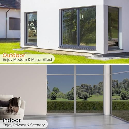 Image of LUTE One Way Window Tint for Home, Black, 35.4 inch x 118.1 inch