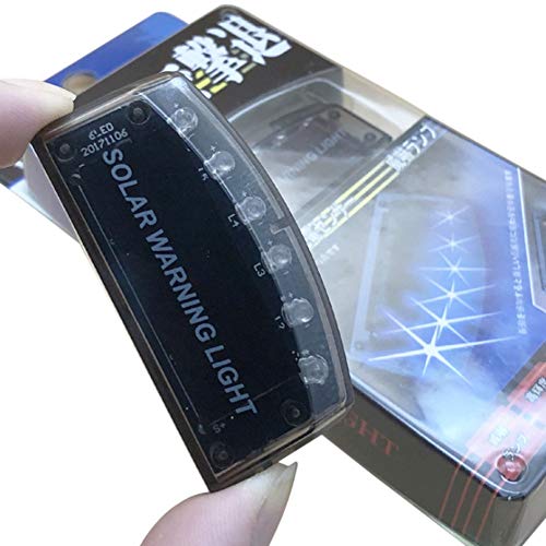 Image of 6 LED Car Led Fake Dummy Alarm Warning Light Solar Power Simulated Security Anti-Theft Flashing Light Car Burglar Alarm Light Blue