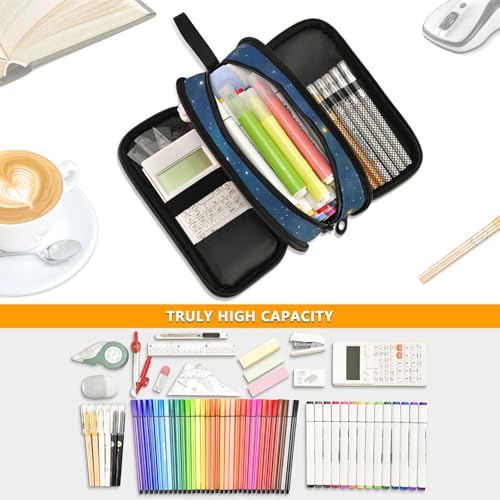 Image of Pencil Case Large Pen Bag with Zipper Cute Cartoon Fox