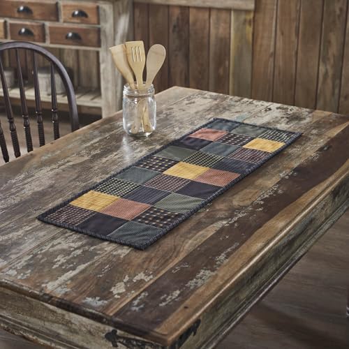 VHC-Brands-Runner-12x36-Cotton-Dining-Room-Kitchen-Table-Runner-Country-Farmhouse-Style-Heritage-Farms-Collection-Rectangle-12x36-Deep-Burgundy VHC Brands Runner 12×36 Cotton Dining Room Kitchen Table Runner Country Farmhouse Style Heritage Farms Collection Rectangle 12×36 Deep Burgundy