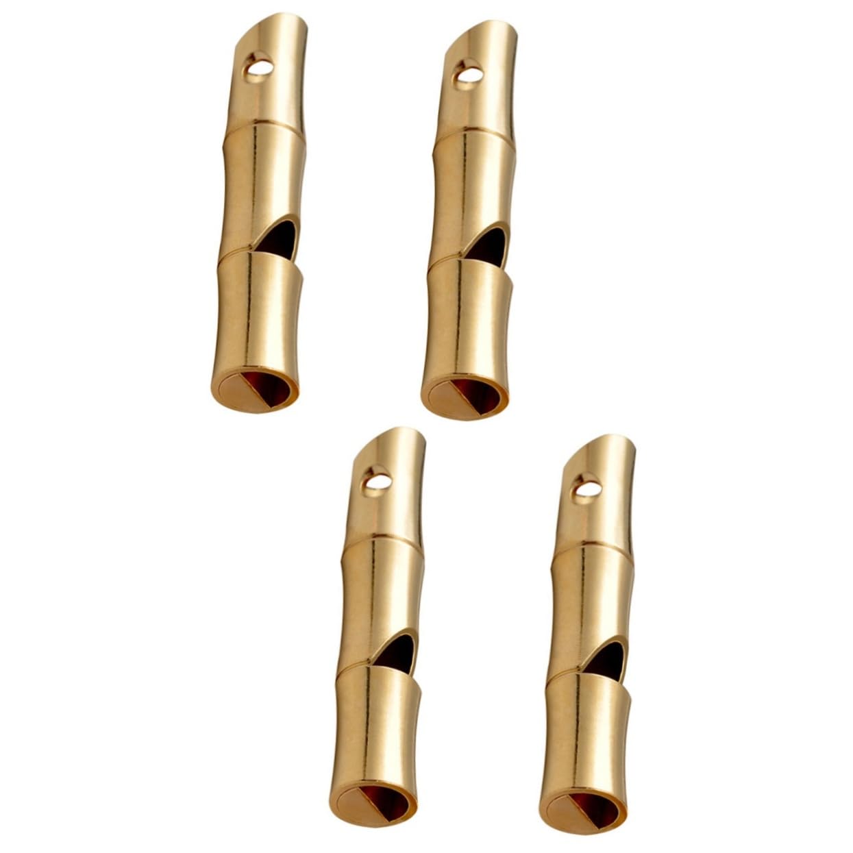 POPETPOP 2sets 2pcs Portable Brass Whistles Lightweight Emergency Survival Whistles with Unique Joint Design for Outdoor Activities Camping Hiking and Boating 2pcs*2