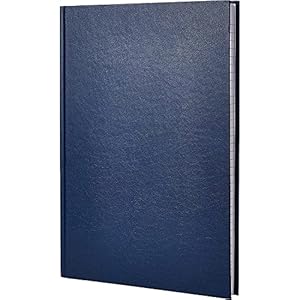 Q-Connect Dark Blue Feint Ruled Casebound Notebook 192 Pages A5