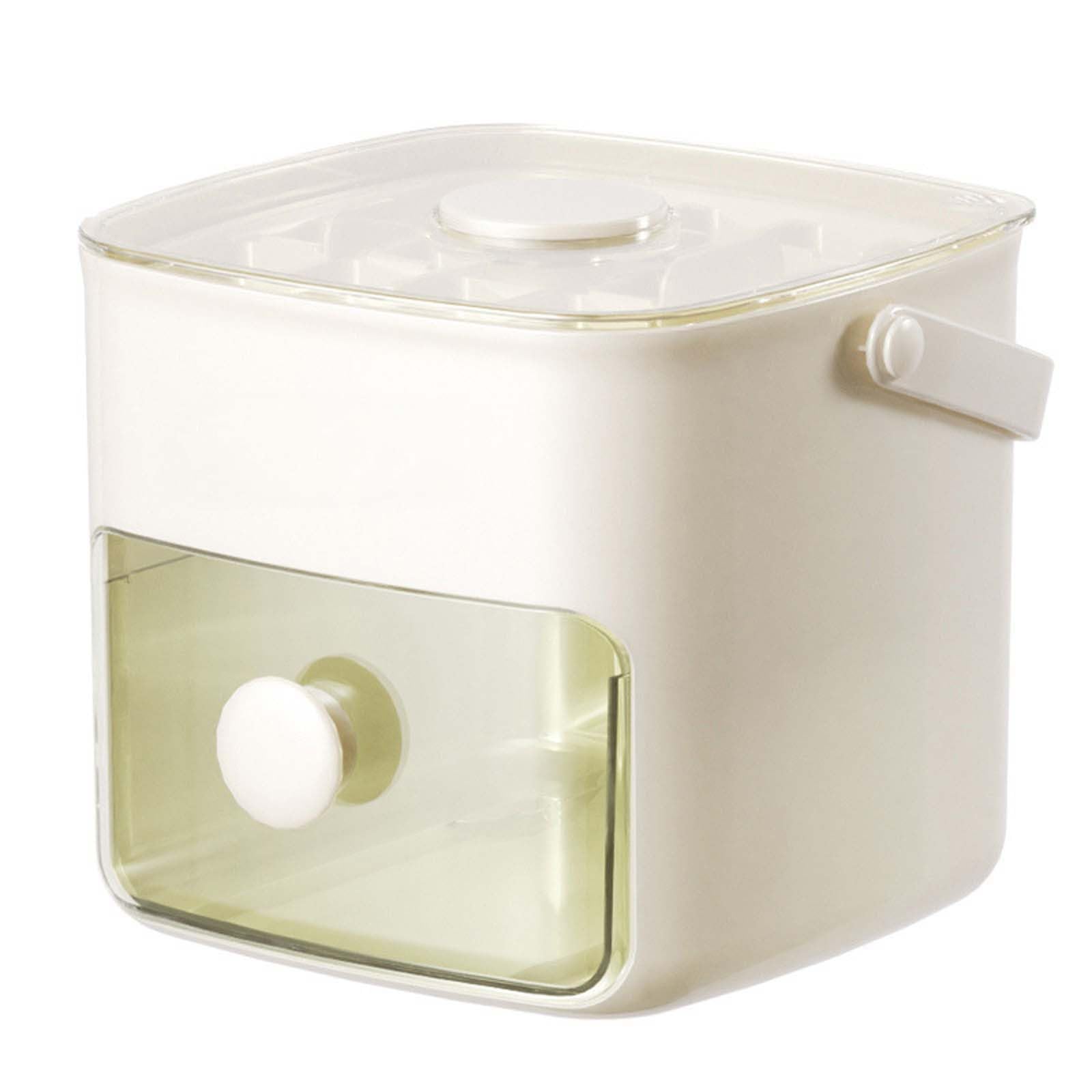 Ice Cube Maker Easy Press Ice Maker Machine Counter Top Release All Ice Cubes in One Second, 48 Ice Cube Tray Storage Box with Handle, Ice Tongs & Basket, ice Machines for Home/Office/Bar