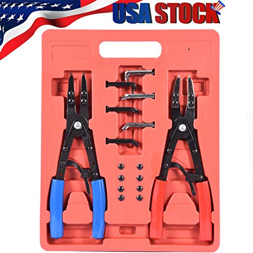 2 Pcs Snap Ring Plier Set,New 10-1/2‘’ Snap Ring CIRCLIP Remover Installer Retaining