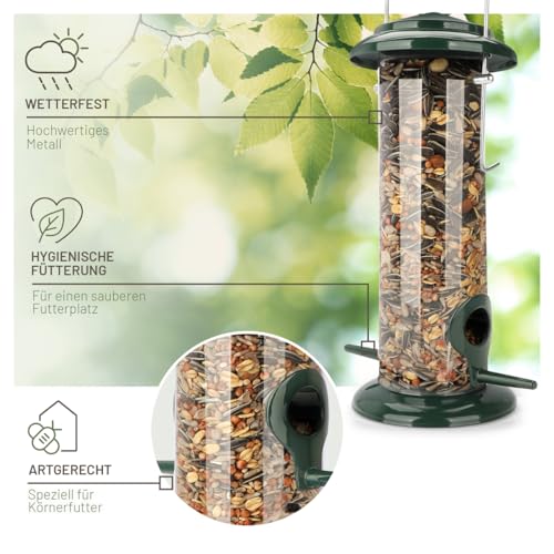 wildtier-liebe-Korner-Futtersaule-Vogelfutterspender-235cm-Grun-aus-rostfreiem-Metall-I-Vogel-Futterstation-Vogelfutter-Saule-Wildvogel-Futtersilo-I-Ganzjahrige-Vogelfutterung | Dealmeister.io Alt tag für bilder post titel