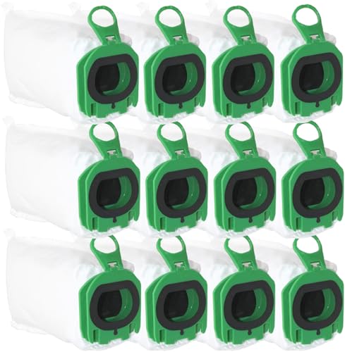 12 Piezas Bolsas Aspiradora Compatible con Vorwerk Kobold VB100 FP100, Bolsas de Aspiradora, Bolsas de Polvo, Bolsas de Filtro Repuesto para Vorwerk Kobold VB 100 FP 100 Aspiradora