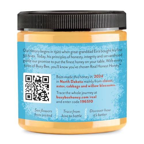 Miel cruda cremosa sin filtrar Busy Bee 12 oz x2 miniatura 6