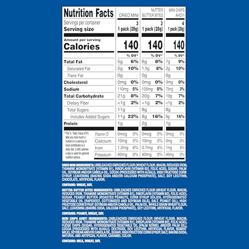 Image of Nabisco Cookies Variety Pack, 3 Flavors, 10 Snack Packs