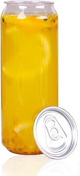 100Pcs Disposable Ring-Pull Can Beverage Bottles PET Water Bottles Milk Tea Bottles Drinking Packaging Bottles Clear Milk Tea Cup