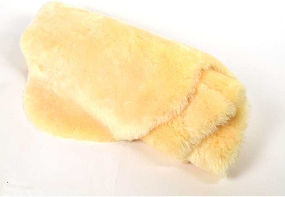 US Sheepskin Medical Sheepskin Rug - Fluffy Rugs for Preventing Bedsores (39.5-43.5 Inches x 24 Inches, Tan)