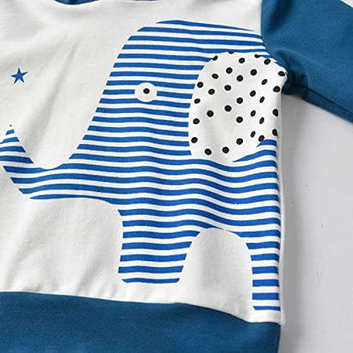 Infant Baby Boy Pullover Clothes Long Sleeve Sweatshirts Hoodie Top with Pocket Pants Outfit 2Pcs Set 3