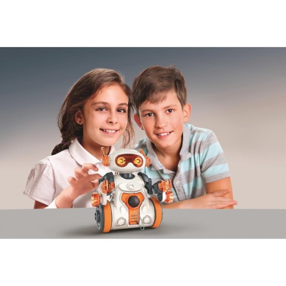 Clementoni - Mio The Robot Next Generation 2.0 - Múltiples modos de juego y aplicación gratuita - Electrónica de juego y ciencia - Luces de sonidos y movimientos - Inglés - 75143