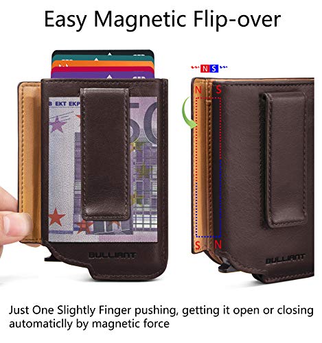 Bigant Mens Slim Wallet Card Holder, Aluminium Money Clip Wallet fot Gift Men 8 Cards,RFID Blocking4