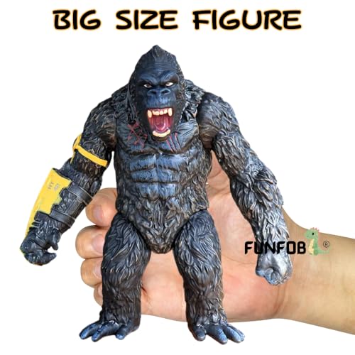 Image of FUNFOB Gorilla King Kong Action Figure Height -17cm Collectible PVC Multicolour | Kong Yellow with Band