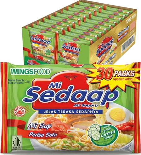 Image of Mi Sedaap Lime Soup Noodles, Perisa Soto Flavor, Halal Ramen, Pack of 30
