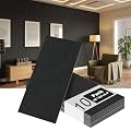 10 Pack Acoustic Panels, 48 x 24 x 0.4 Inches Large Sound Proof Panel for Walls, High Density Noise Dampening Wall Panels, Self-Adhesive Soundproof Panel for Recording Studio, Home, Office (Black)