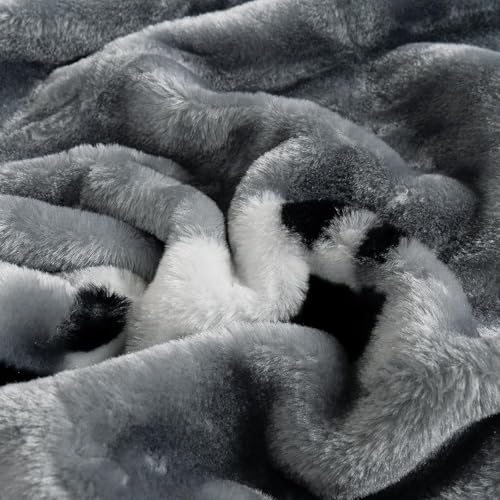 Couverture en vison coréen de lit double luxe réversible 180x220cm - 6