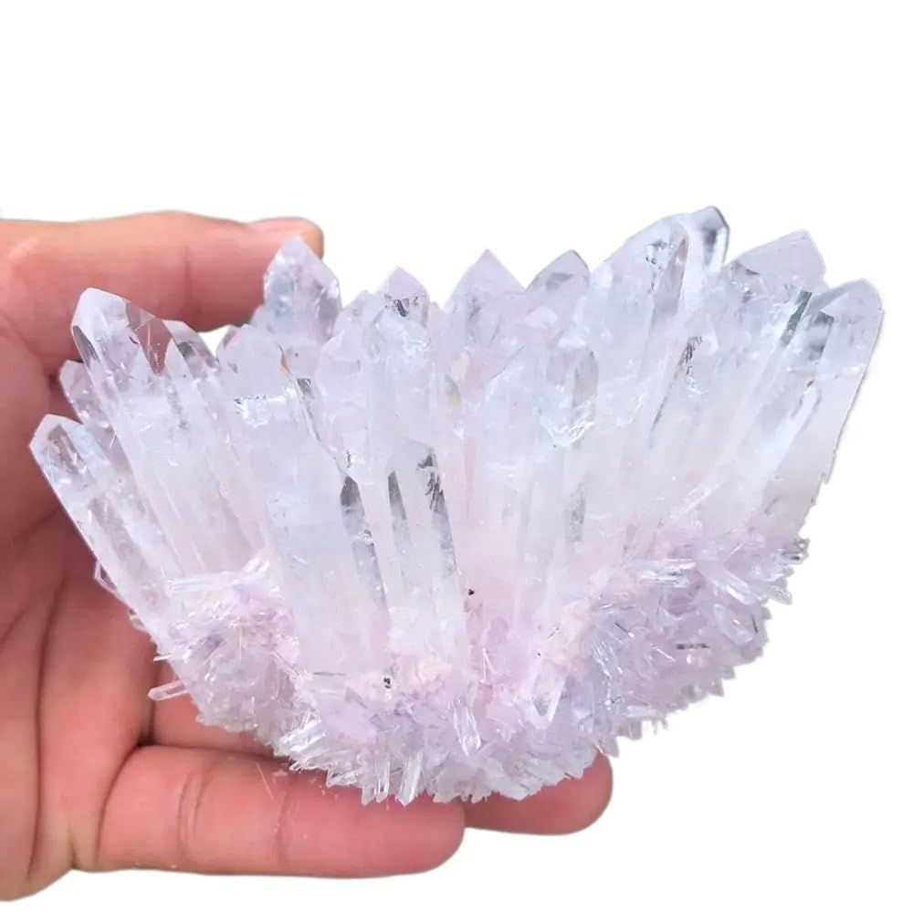 DSZUJTYROP White Crystal Clusters Ornament Home Decor(Size:2pcs)