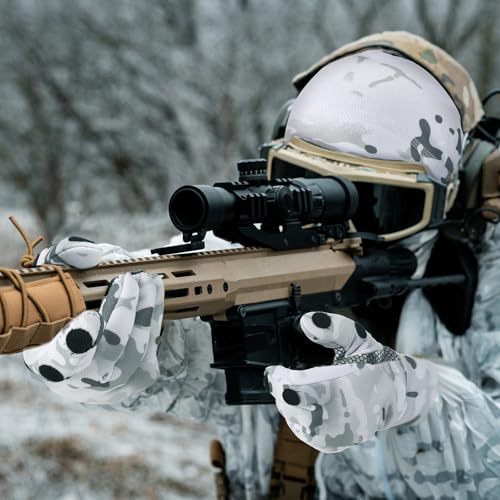 Janmercy 3 Pcs Camouflage Hunting Gloves Beanie and Scarf Set for Men Women Cold Weather Hunting Accessories2