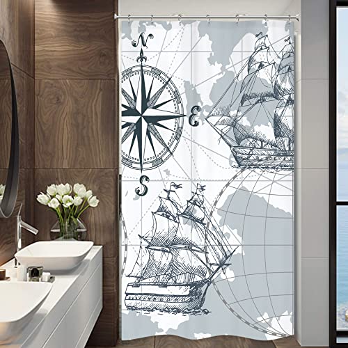 Riyidecor Sailboat Shower Curtains