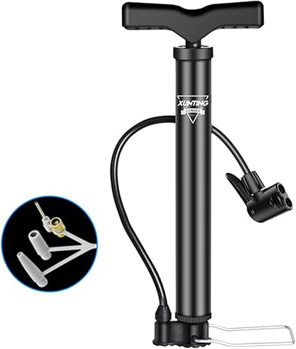 Bomba de bola con aguja, boquilla y manguera de extensión para fútbol, baloncesto, voleibol, rugby, globo y otros inflables, bomba de bicicleta