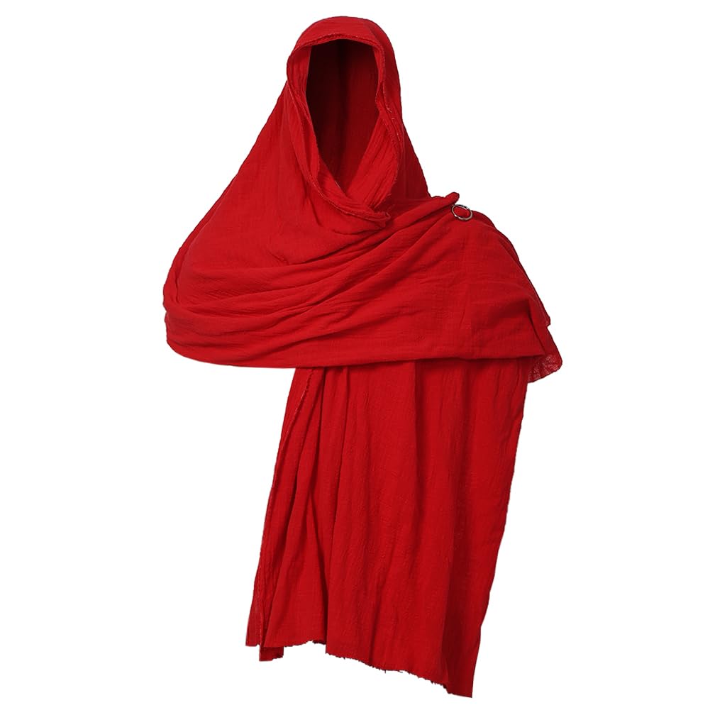 GRACEART Shawl Scarf Hood Sash Cowl Medieval Wizard Mage Costume Wrap Cloak With Brooch Pin — image 1