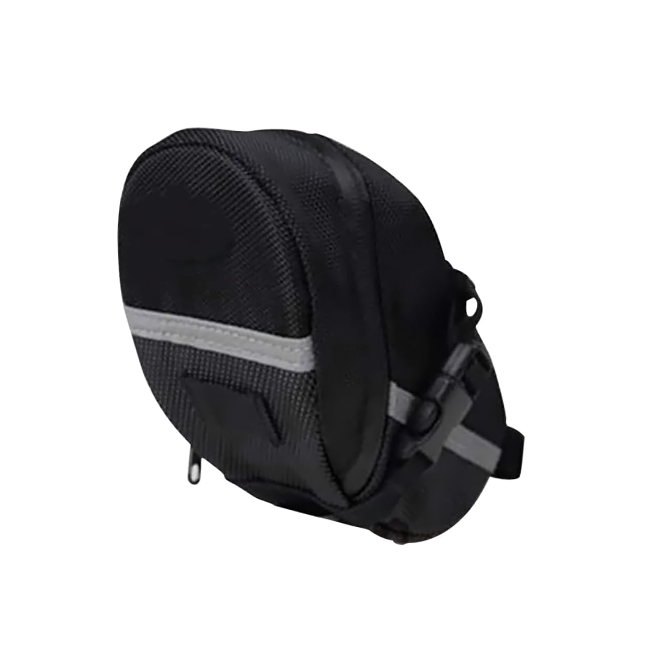 GRIRIW Multi Functional Bike Seat Bag Durable Saddle Bag with Quick Detachable Design and Reflective Straps for Mountain and Road Cycling Black