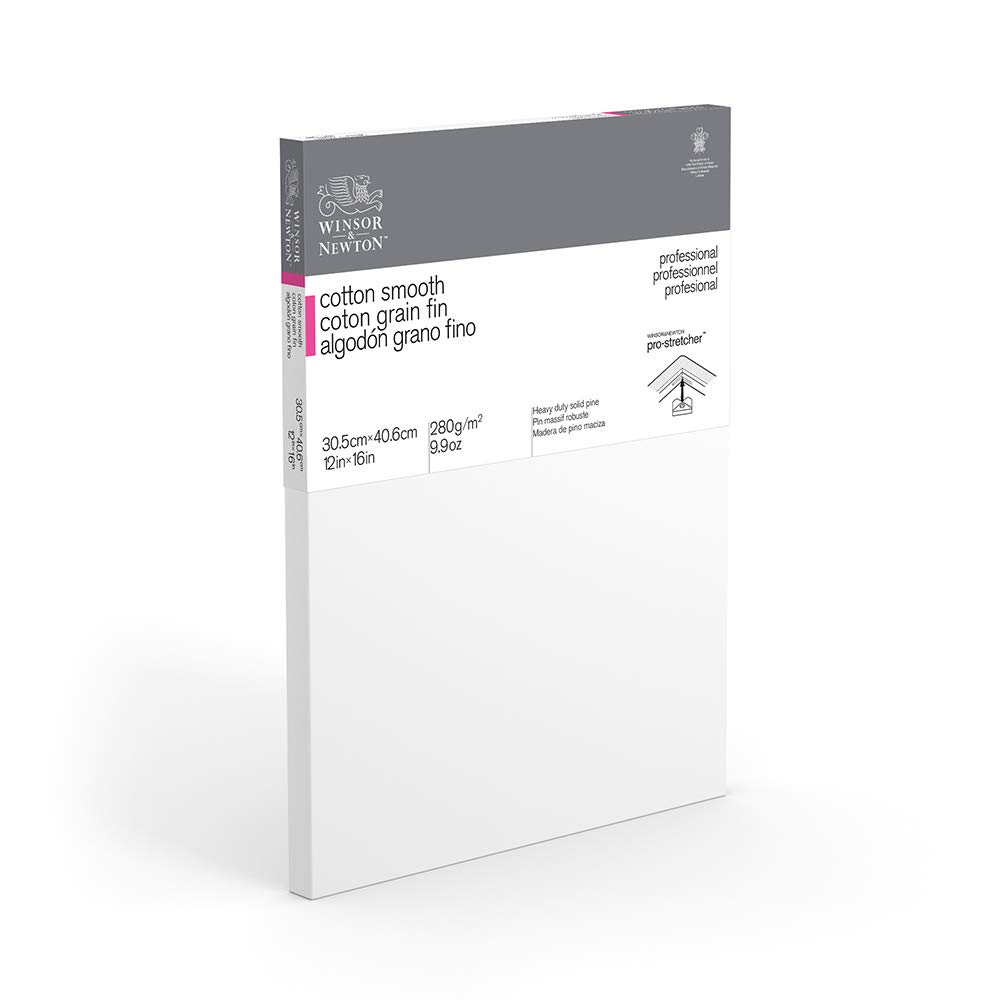 Winsor & Newton 12 x 16-Inch Professional Cotton Smooth Canvas (Pack of 1)
