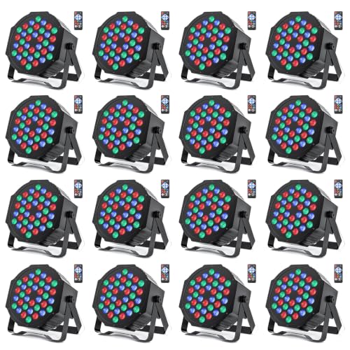 U’King 36W RGB Par Lights 16-Pack