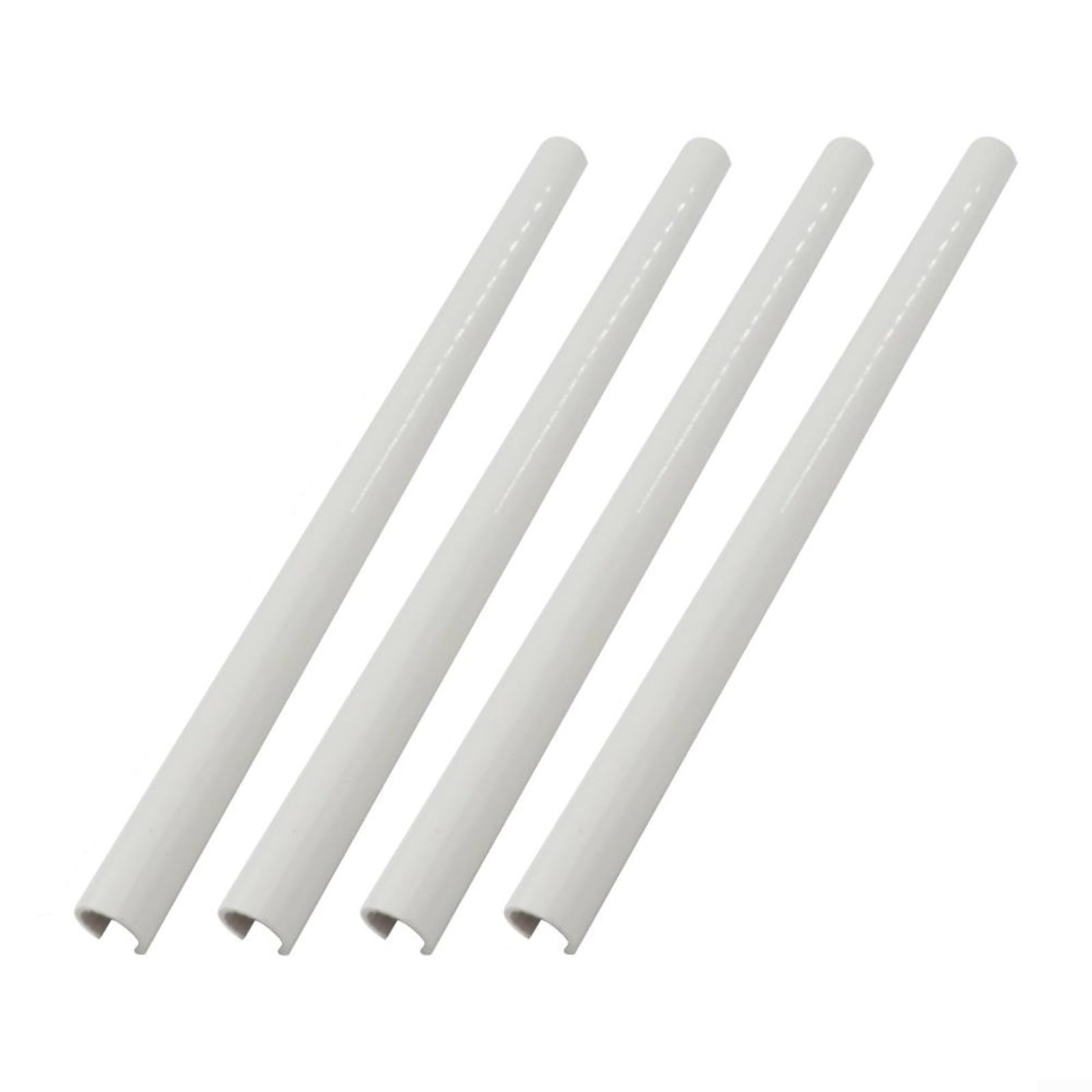 HOHOVYVY Radiator Pipe Covers, 15 x 200 mm, 300 mm, 500 mm, Radiator Pipe Covers, Black, White (White-500 mm), Pack of 4