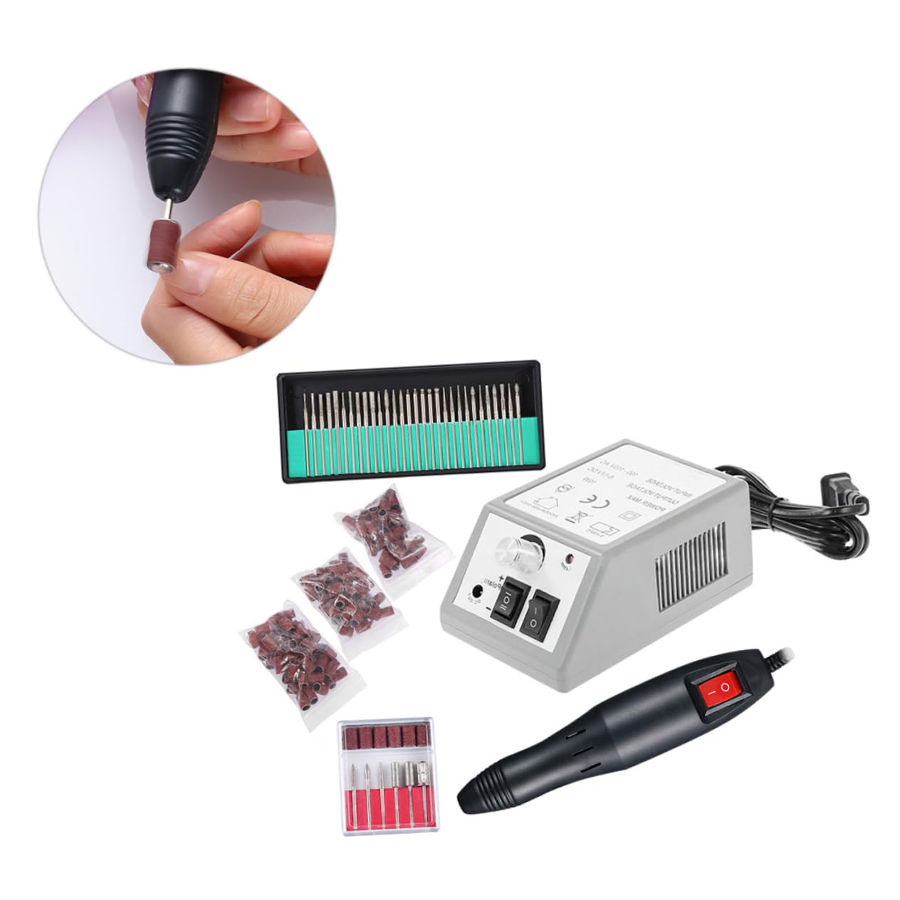 Fresa Elettrica per Unghie 20000 Giri Set Manicure