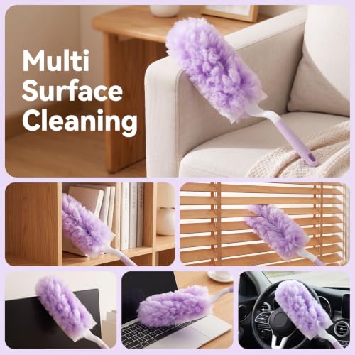 Image of 360 Heavy Duty Duster Refills Compatible with Swiffer 30 Count Purple