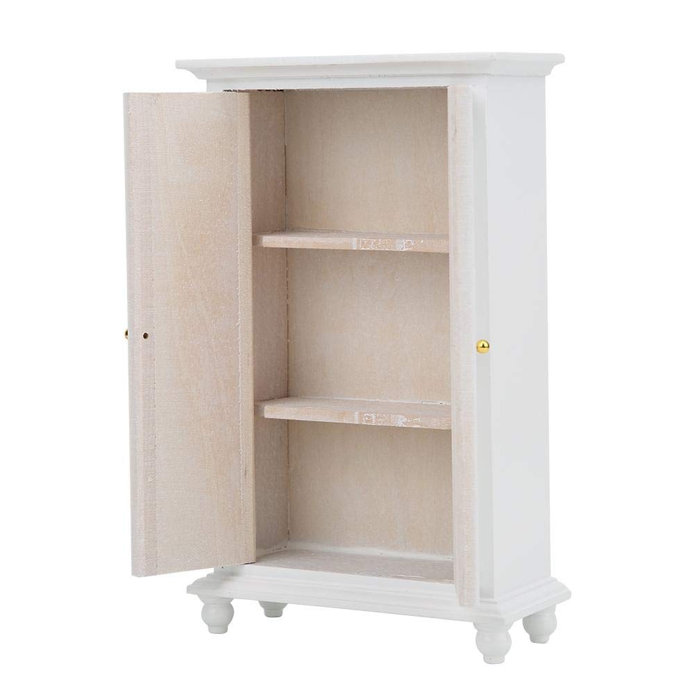 Commode Miniature 5 Tiroirs Pour Maison De Poupée 1/12 - En Bois Blanc - Dimensions 8.1x3.2x11 Cm - Décoration Et Accessoire Pour Maquette