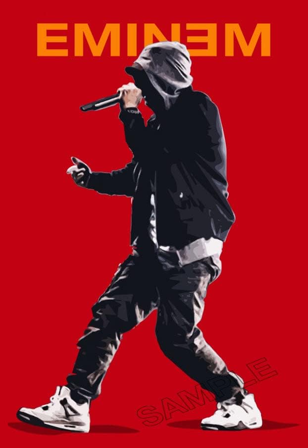 Generic Eminem Poster 8 Miles Marshall Mathers Red Hip Hop Wall Art A4