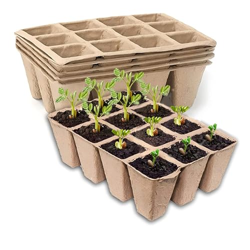 YFANITI Seedling Starter Trays,Biodegradable Seed Starter Trays for Seedlings,Eco-Friendly Peat...