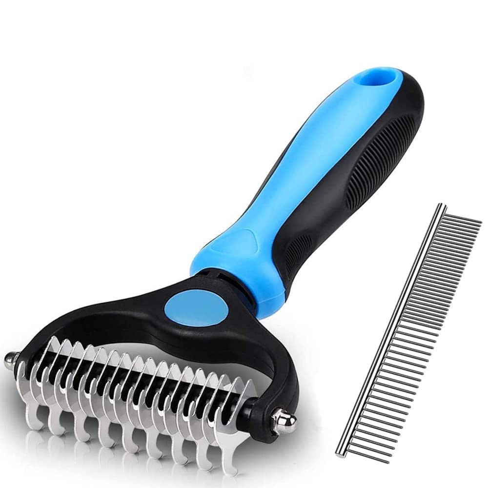 Brosse pour chien – Peigne démêlant double face, brosses pour chats à poils longs et courts, brosse de toilettage pour chat – Brosses de toilettage pour chiens et chats