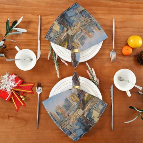 Servilletas de Tela Reutilizables Multicolor Set x6 50x50 cm miniatura 4
