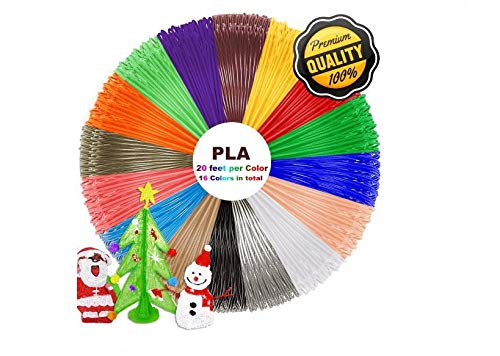 Image of URANUS 16 Colors x 5 mtr 3D Pen Filament Refills 1.75 mm PLA Pack (16)