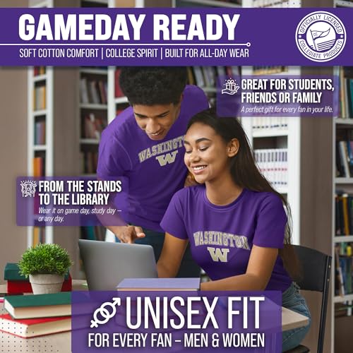 Image of NCAA Gameday Cotton T-Shirt for Men and Women | Officially Licensed NCAA Tee - Preshrunk Ring-Spun Cotton - Screen-Printed Team Logo