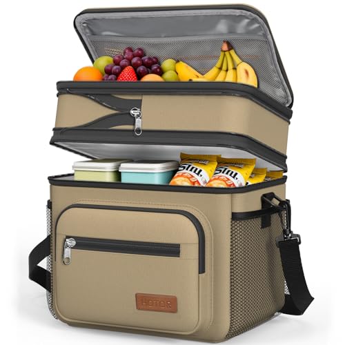 HOTOR Lunch Box for Men & Women - Double-Layer...