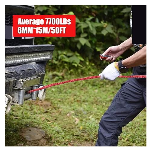 Corde de treuil synthétique tressée pour traction 7700Lbs - 4