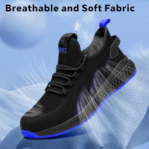 SPIEZ Unisex Safety Shoes with Composite Toe Cap, Puncture Proof Breathable Work Shoes for Men and Women, Slip on Fashion Sneakers for Work and Daily Wear3