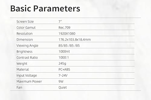 Miniatura 13 de Portkeys LH7P Monitor de campo de cámara 7 '' 1000nit Pantalla táctil Monitor de cámara de control inalámbrico Videocámara para A7S IIIFX30ZV-E10,